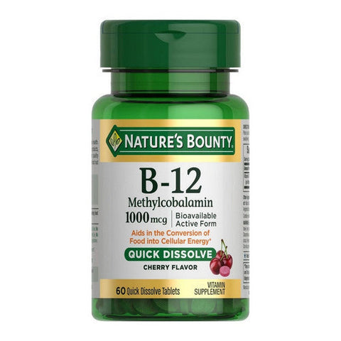Nature's Bounty, Vitamin B-12 Quick Dissolve Tablets, 1000 Mcg, 60 Count Nature's Bounty