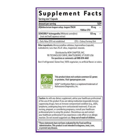 New Chapter, All-Flora Probiotic De-Stress, 30 Veg Caps New Chapter