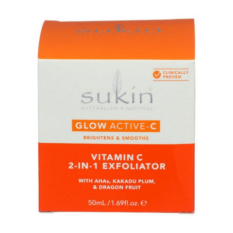 Sukin, 2-In-1 Exfoliator Glow, 1.69 Oz Sukin