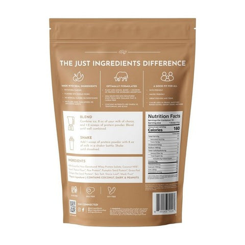 Just Ingredients, Creamy Peanut Butter Chocolate Protein Powder, 19.54 Oz