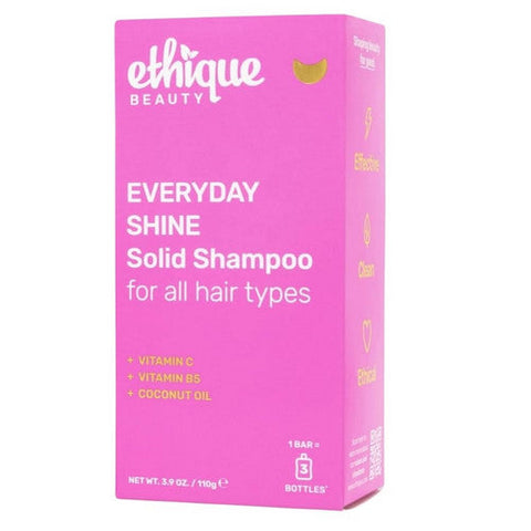 Ethique, Everyday Shine Solid Shampoo Bar For All Hair Types, 3.9 Oz Ethique