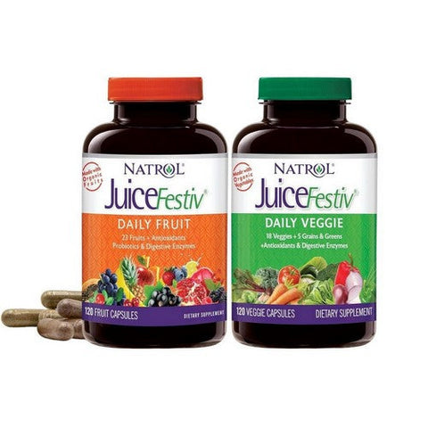 Natrol, JuiceFestiv The Ultimate Fruit And Veggie Super Food, 240 Caps Natrol