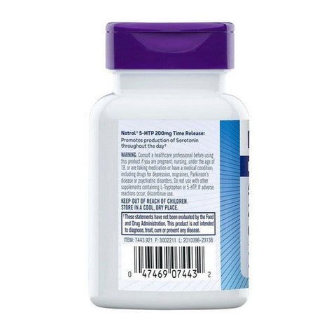 Natrol, Mood Plus Stress 5-HTP Time Release, 200 Mg, 60 Tabs Natrol