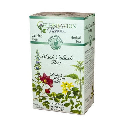 Celebration Herbals, Black Cohosh Root Tea Wildcrafted, 24 Bags Celebration Herbals