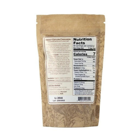 Celebration Herbals, Organic Cinnamon True Powder, 16 Oz Celebration Herbals