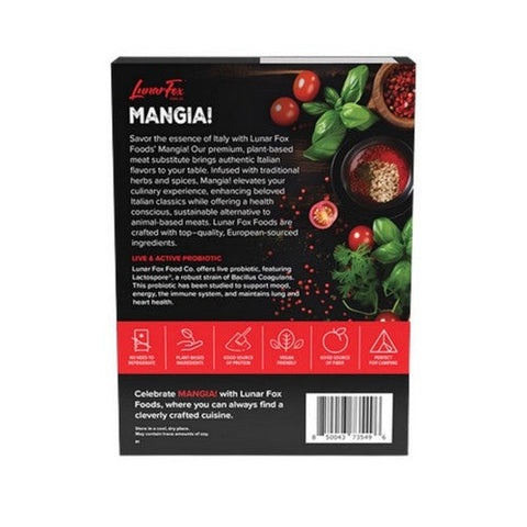 Lunar Fox Food, Mangia Italian Seasoned Meatless Crumbles, 5.3 Oz Lunar Fox Food
