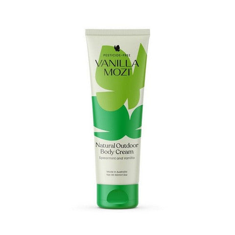 Vanilla Mozi, Natural Outdoor Body Cream Vanilla Spearmint, 2 Oz Vanilla Mozi
