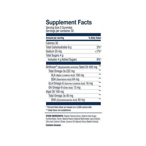 Wiley's Finest, Vegan Omega 3 Adult Gummies Watermelon Wonder, 60 Count Wiley's Finest