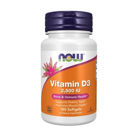 Now Foods, Vitamin D3, 2500 IU, 180 Softgels Now Foods