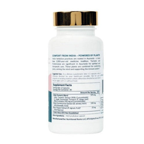 Nutritional Roots, Turmeric Plus Frankincense, 60 Caps Nutritional Roots