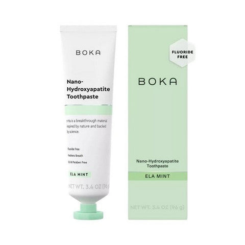 Boka, Nano-Hydroxyapatite Toothpaste Fluoride-Free Ela Mint, 3.4 Oz Boka