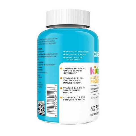 Miralax, Kids' Multivitamin With Probiotic Gummies Orange, 60 Count Miralax
