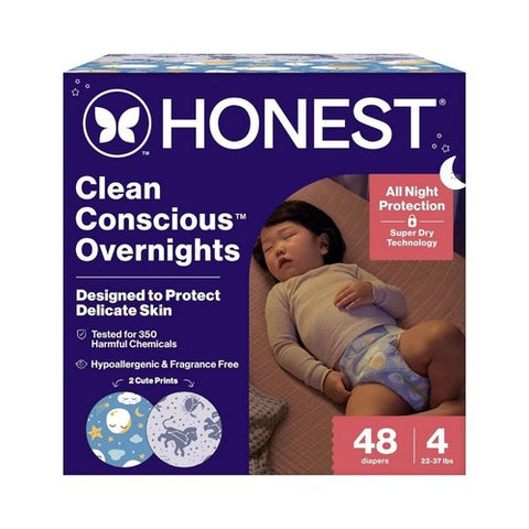 Clean Conscious Overnight Diapers Size 4 48 Diapers by The Honest Company