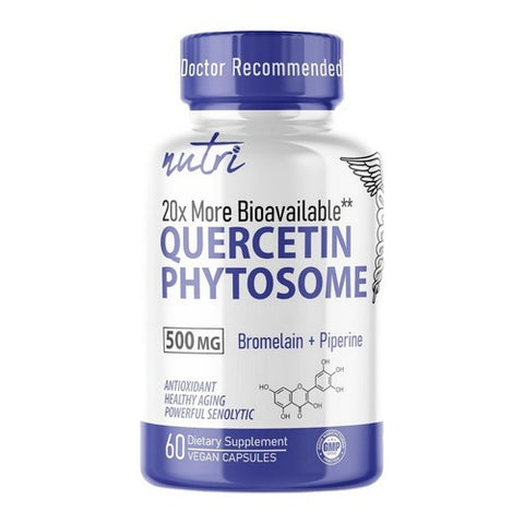 Quercetin Phytosome With Piperine 60 Vegan Capsules by Nature's Fusions