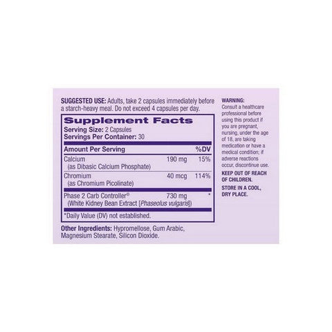 Natrol, Carb Intercept With Phase 2 Carb, 60 Veg Caps Natrol