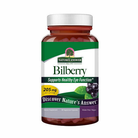 Nature's Answer, Bilberry Standardized, 205 Mg, 90 Veg Caps Nature's Answer