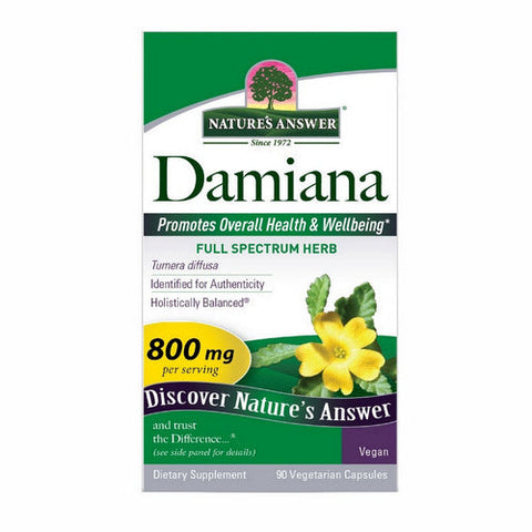 Nature's Answer, Damiana Leaves, 800 Mg, 90 Veg Caps Nature's Answer