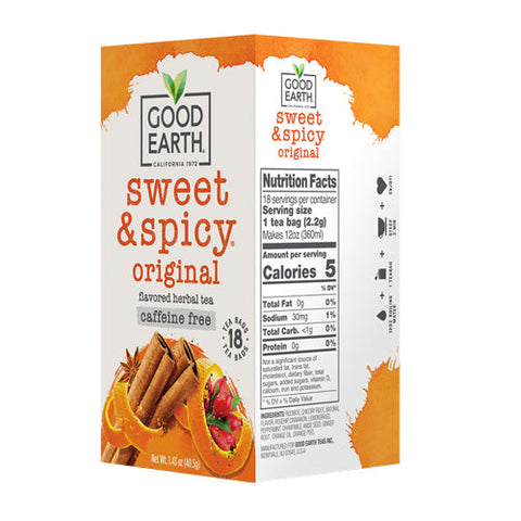 Good Earth Teas, Herbal Tea Caffeine Free Sweet & Spicy, 18 Bags