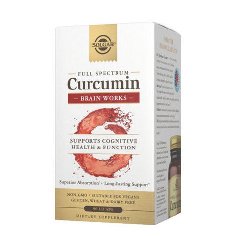 Solgar, Full Spectrum Curcumin Brain Works, 90 Licaps Solgar