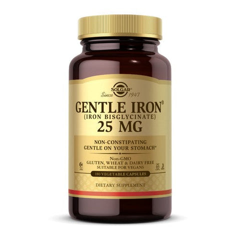 Solgar, Gentle Iron, 25 Mg, 180 Veg Caps Solgar
