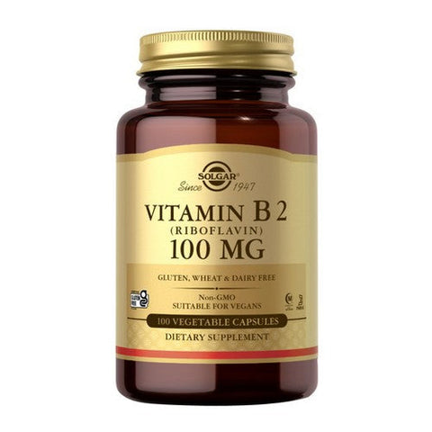 Solgar, Vitamin B2 (Riboflavin), 100 mg, 100 V Caps Solgar