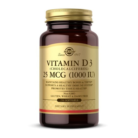Solgar, Vitamin D3 (Cholecalciferol), 1000 IU, 250 S Gels Solgar