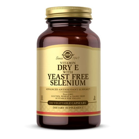 Solgar, Vitamin Dried E With Yeast-Free Selenium, 100 V Caps Solgar