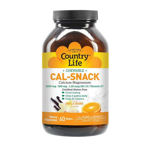 Country Life, Cal Snack NF, 60 Wafers Country Life