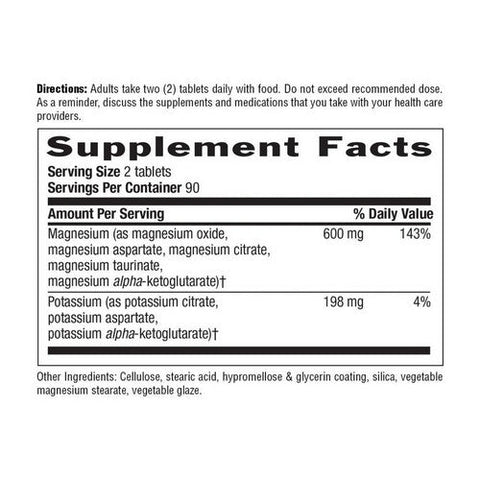 Country Life, Magnesium - Potassium Aspartate Target-Mins, 180 Tabs Country Life