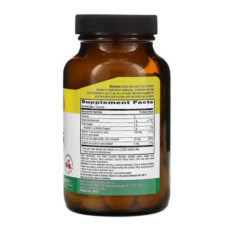 Country Life, Zinc Lozenges + Vitamin C Cherry Flavor NF, 23 MG, 60 Loz Country Life