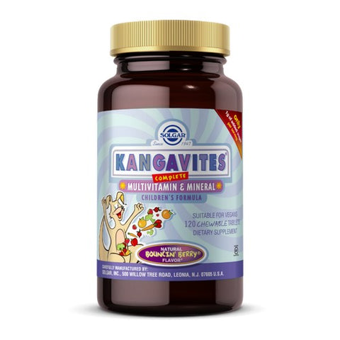 Solgar, Kangavites Multivitamin and Mineral, Chewable  - Bouncin' Berry Flavor 120 Tabs Solgar