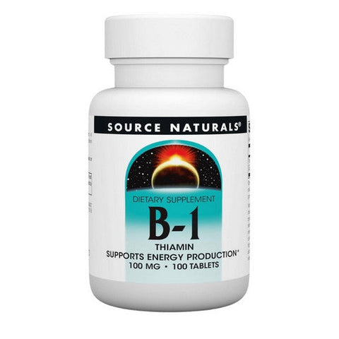 Source Naturals, Vitamin B-1, 100 mg, 100 Tabs Source Naturals