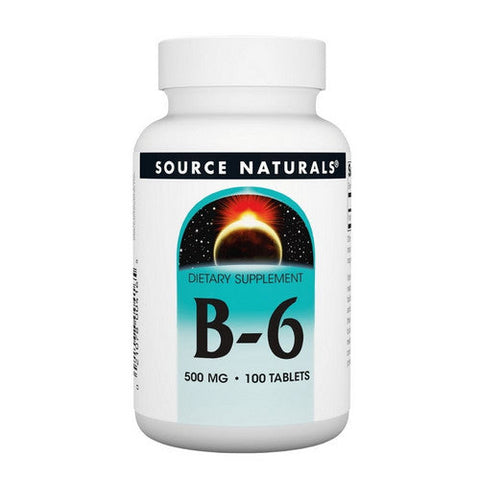 Source Naturals, Vitamin B-6, 500 Mg, 100 Tabs Source Naturals