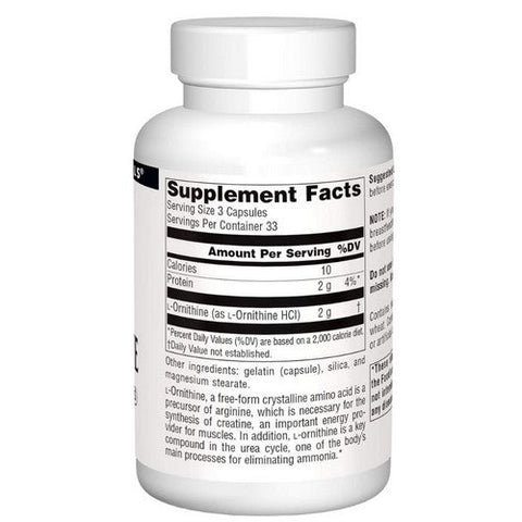 Source Naturals, L-Ornithine, 667 mg, 100 Caps Source Naturals