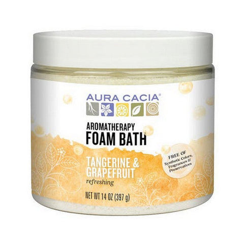 Aura Cacia, Aromatherapy Foam Bath, TANG & GRAPEFRUIT, 14 OZ Aura Cacia