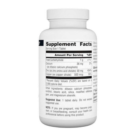 Source Naturals, Zinc Amino Acid Chelate, 250 Tabs Source Naturals