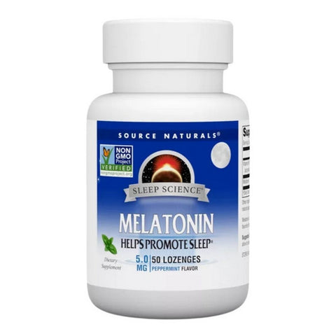 Source Naturals, Melatonin Peppermint, 5 Mg, 50 Lozenges Source Naturals