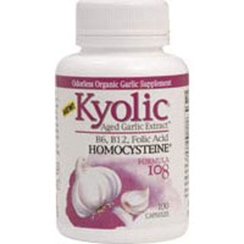 Kyolic, Kyolic Homocysteine Formula 108, Folic B6 B12 , 100 Cap Kyolic