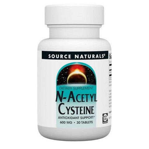 Source Naturals, N-Acetyl Cysteine, 600 MG, 30 Tabs Source Naturals