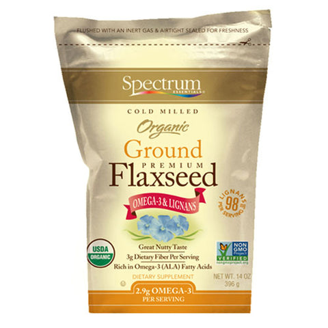 Spectrum Essentials, Organic Essential Ground Flaxseed, 14 Oz Spectrum Essentials