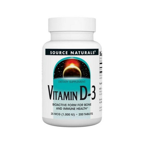 Source Naturals, Vitamin D, 1000 IU, 200 Tabs Source Naturals