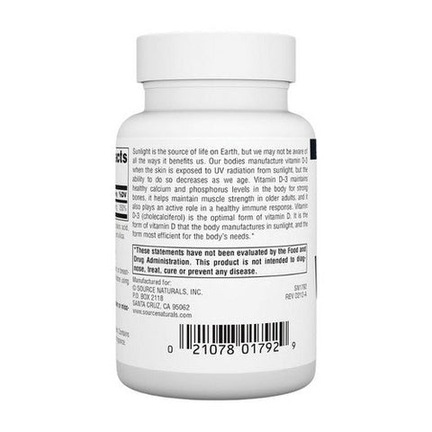 Source Naturals, Vitamin D, 1000 IU, 200 Tabs Source Naturals