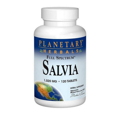 Planetary Herbals, Full Spectrum Salvia, 1020 Mg, 120 Tablets Planetary Herbals