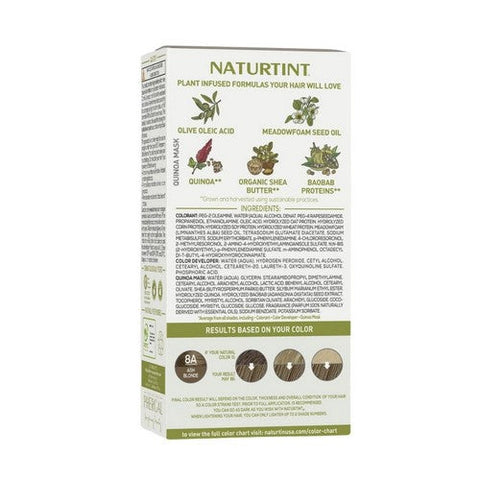 Naturtint, Permanent Hair Color 8A Ash Blonde, 5.07 Oz Naturtint