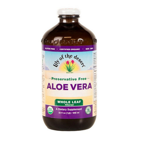 Lily Of The Desert, Aloe Vera Juice Whole Leaf Filtered Preservative Free, 32 Oz