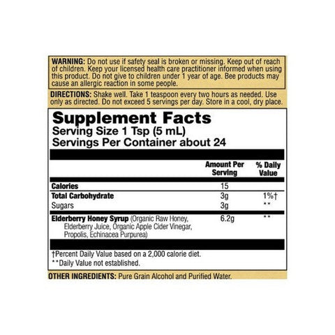 Honey Gardens, Apitherapy Elderberry Extract, 8 Oz Honey Gardens