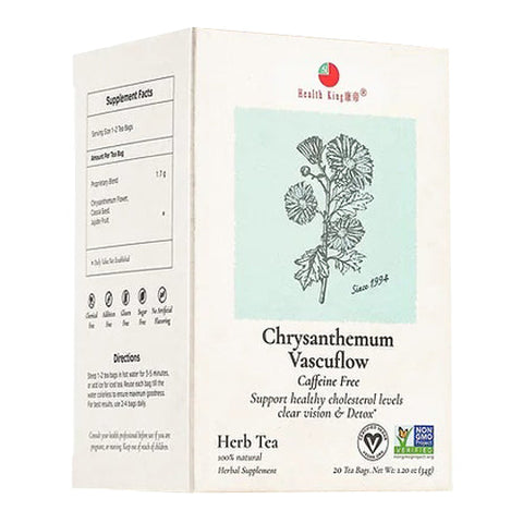 Health King, Chrysanthemum Vascuflow Herb Tea, 20bg Health King