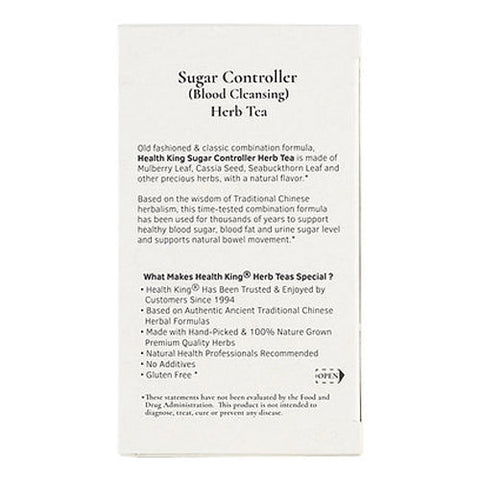 Health King, Sugar Controller Blood Cleansing Herb Tea, 20 Bags Health King