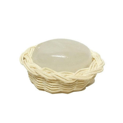 Thai Deodorant Stone, Crystal Deodorant Stone With Basket, 1 Bar Thai Deodorant Stone