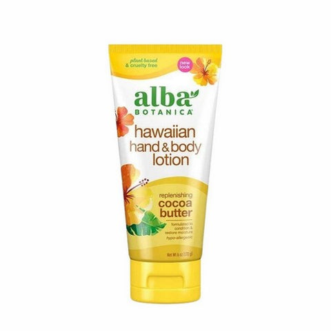 Alba Botanica, Hawaiian Hand And Body Lotion Cocoa Butter, 6 Oz Alba Botanica